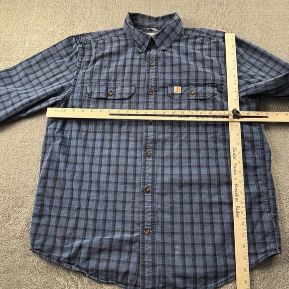 Carhartt Shirt Adult Large Check Button Up Long Sleeve Workwear Casual Men's - Picture 10 of 14